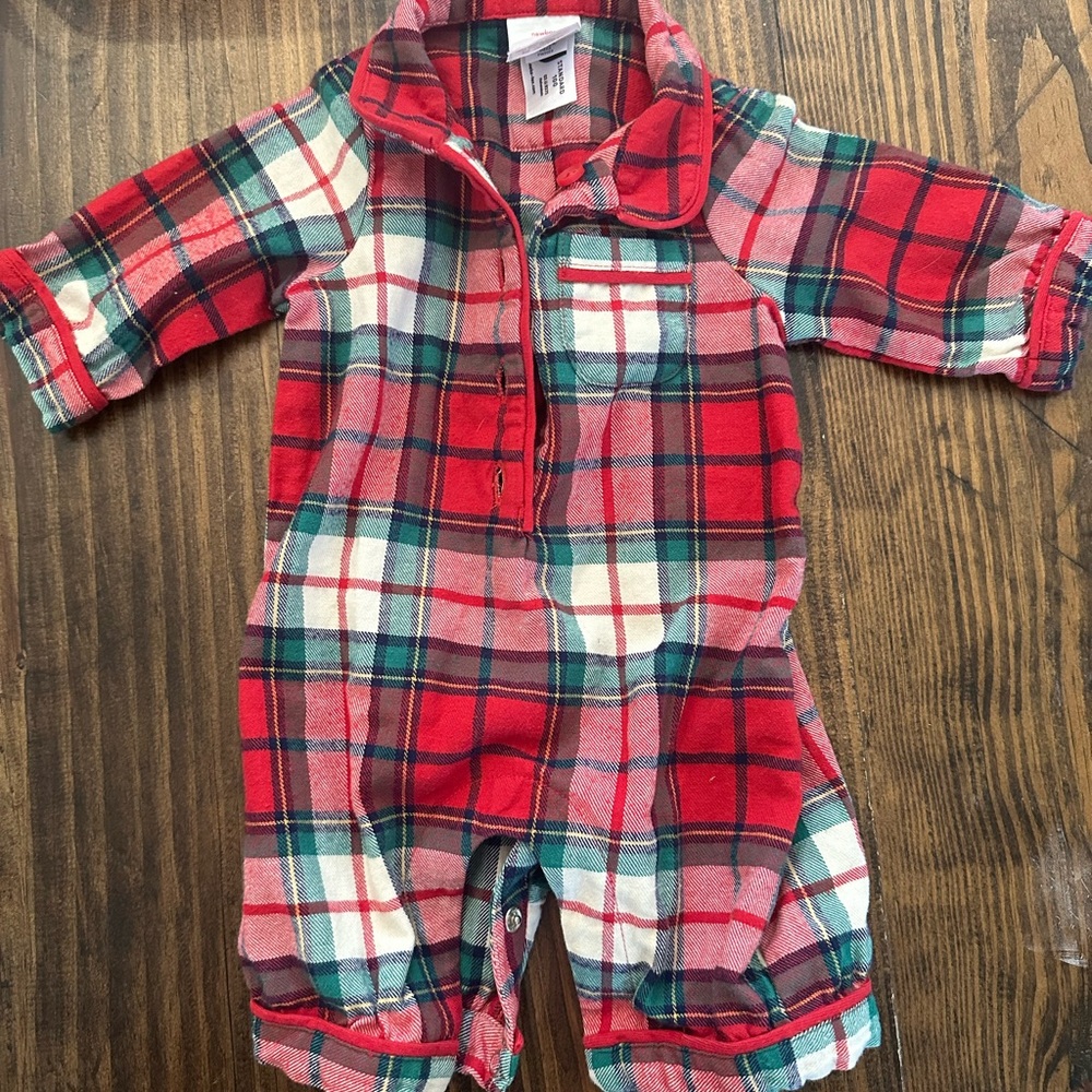 Hanna Andersson baby holiday flannel sleeper